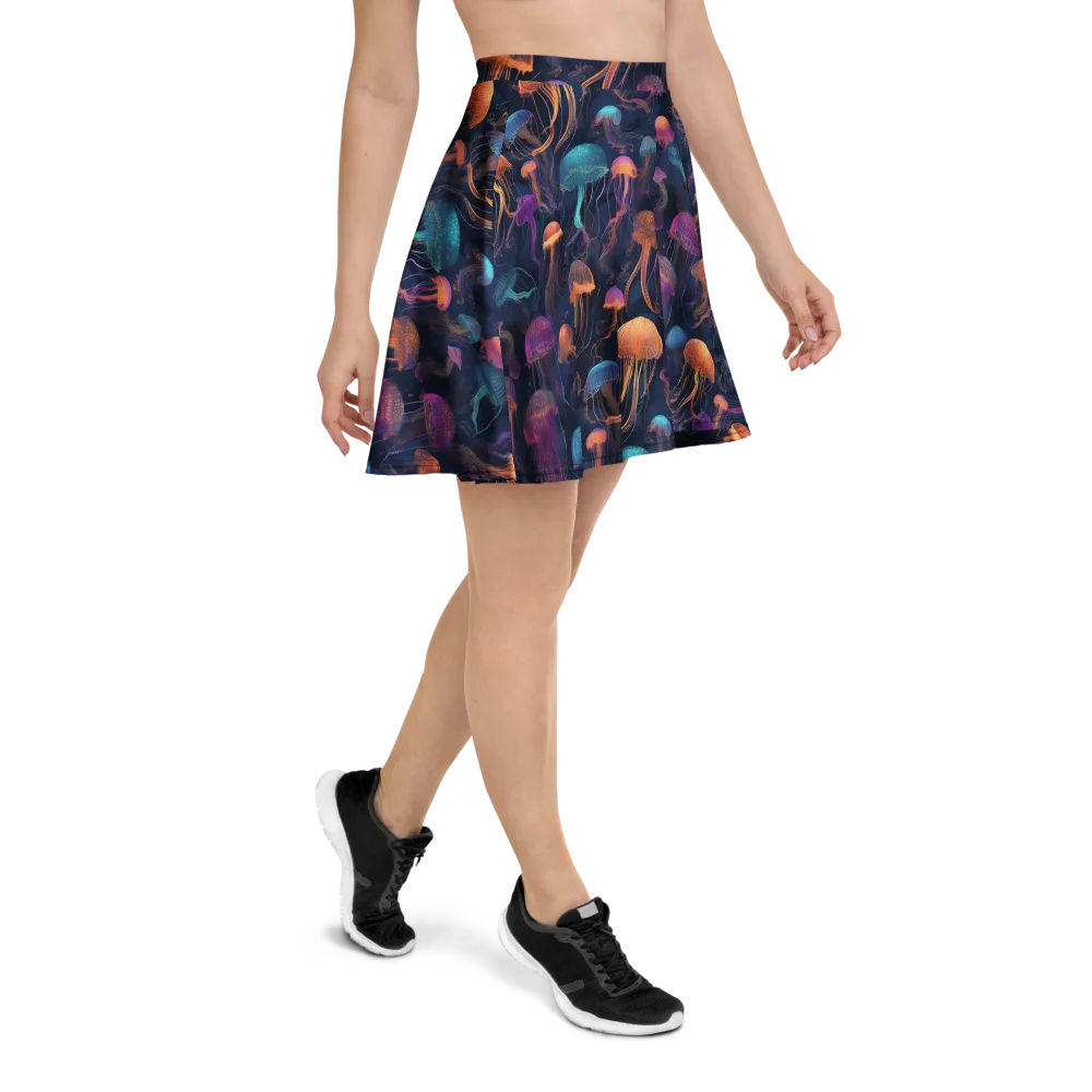 Neon Jelly Garden on Skater Skirt — Right