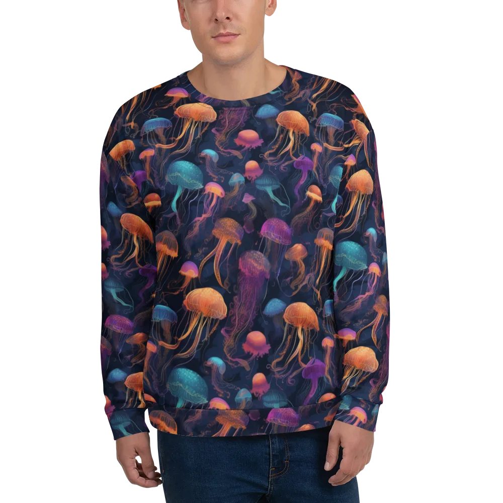 Neon Jelly Garden on Sweatshirt — Front