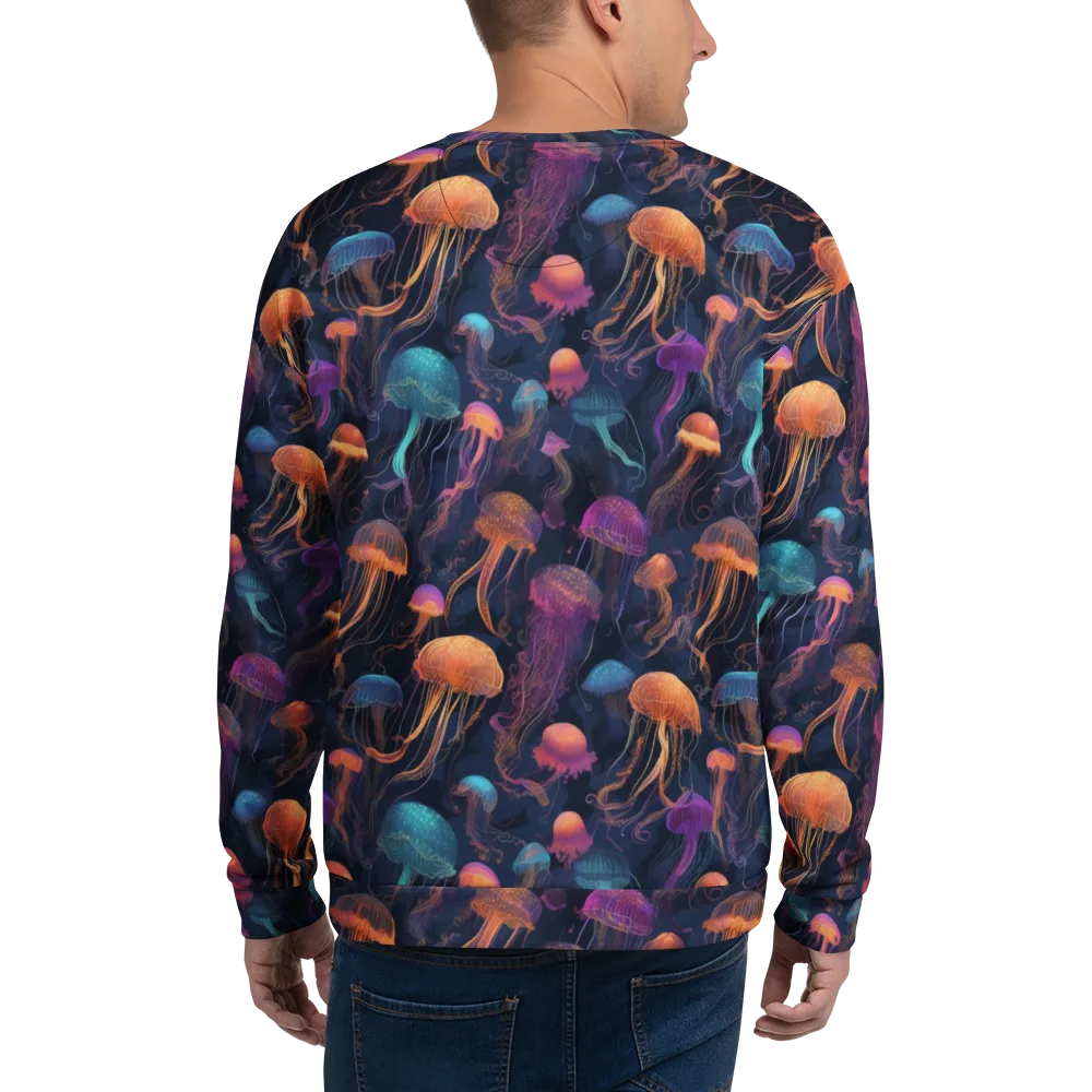 Neon Jelly Garden on Sweatshirt — Back