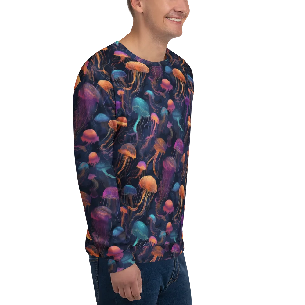 Neon Jelly Garden on Sweatshirt — Right Front