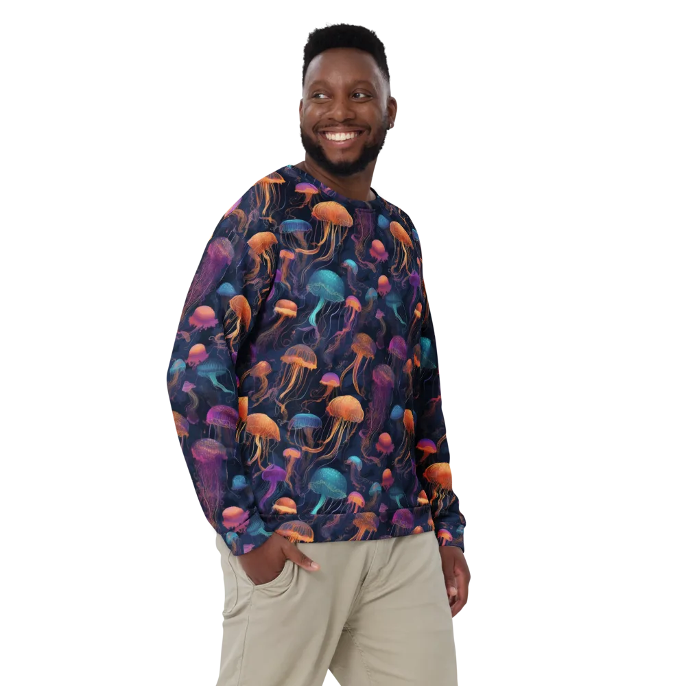 Neon Jelly Garden on Sweatshirt — Front