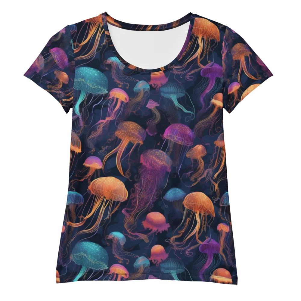 Neon Jelly Garden on Women's Athletic T-Shirt — Front