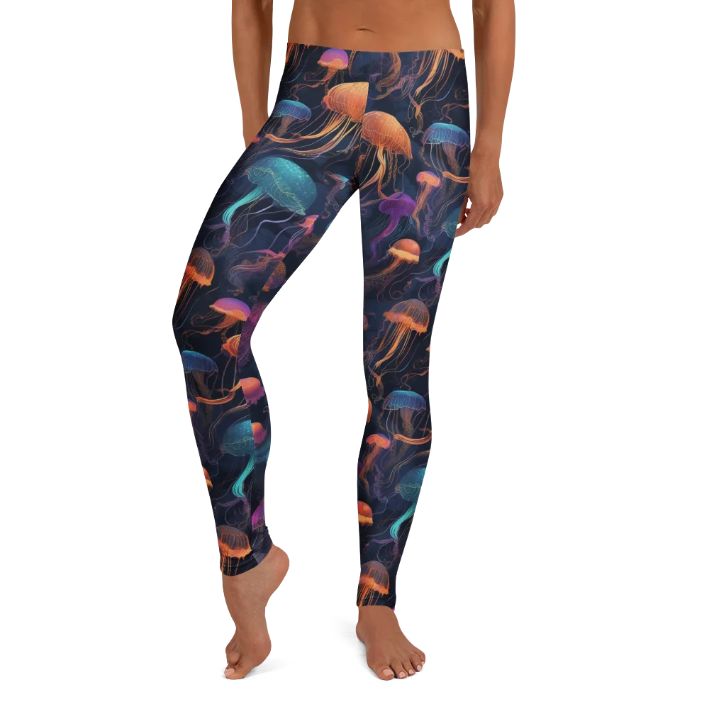 Neon Jelly Garden on Leggings — Front