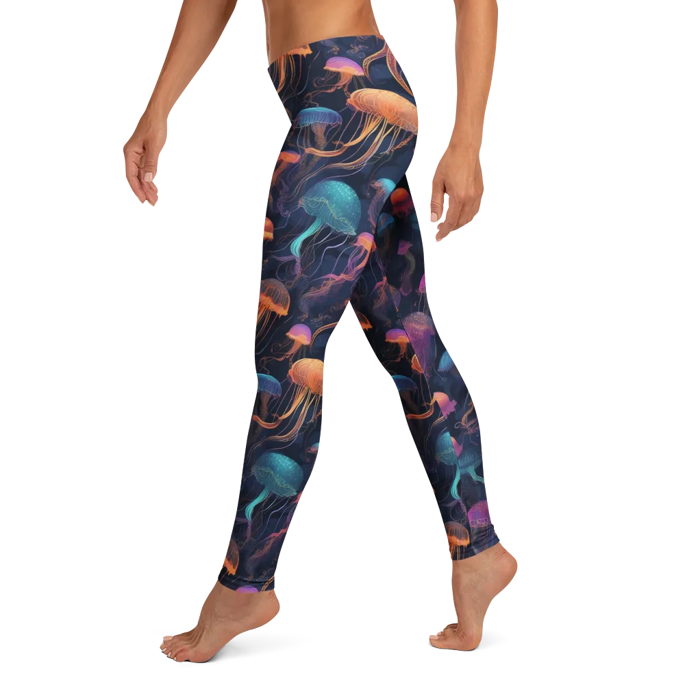 Neon Jelly Garden on Leggings — Left