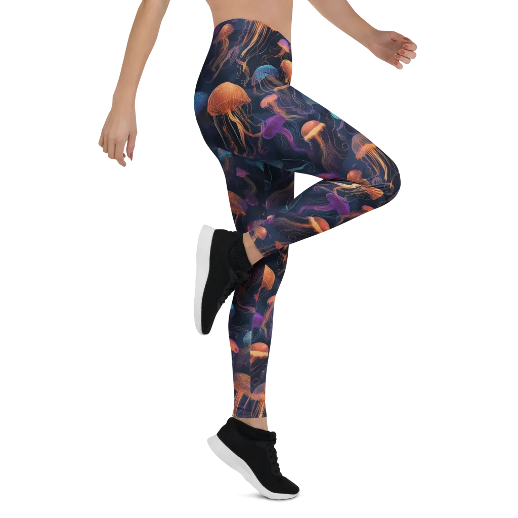 Neon Jelly Garden on Leggings — Right