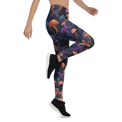 Neon Jelly Garden on a Leggings