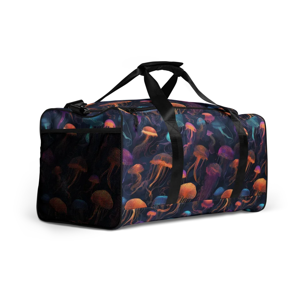 Neon Jelly Garden on Duffle Bag — Right Front
