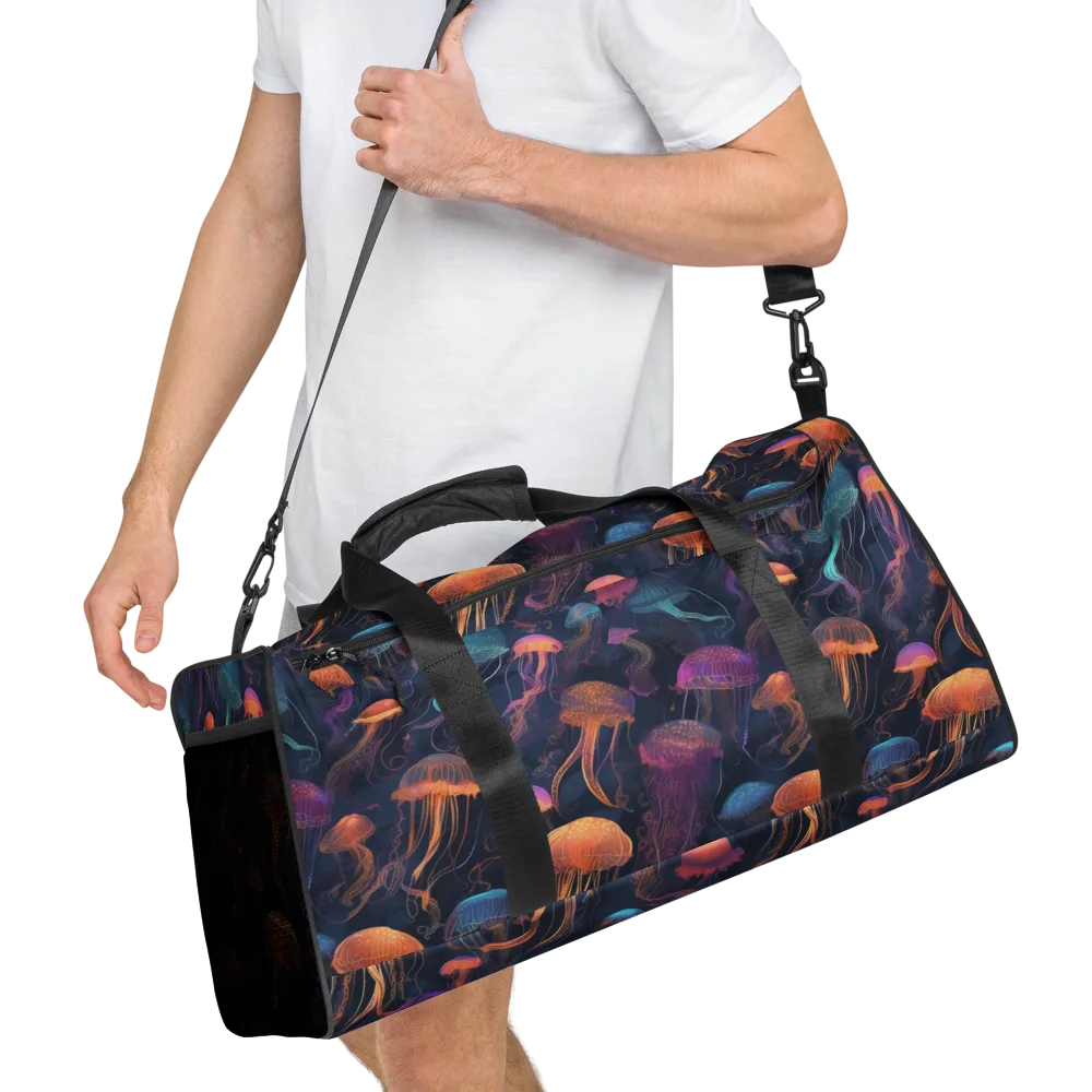 Neon Jelly Garden on Duffle Bag — Right Front