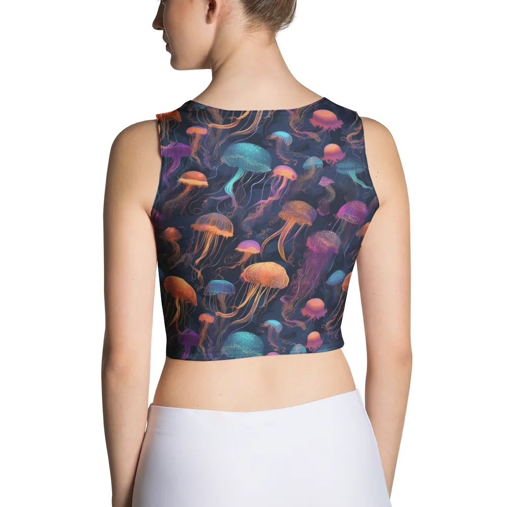 Neon Jelly Garden on Crop Top — Back