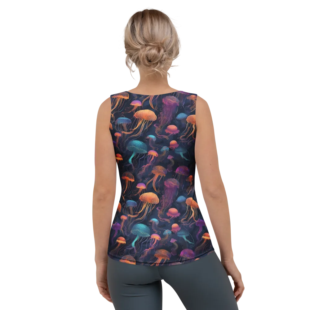 Neon Jelly Garden on Women's Tank Top — Back
