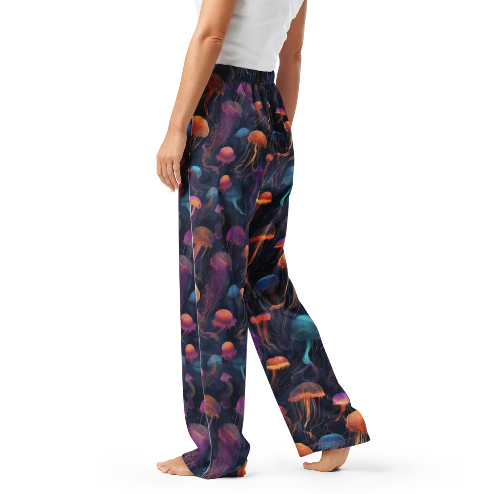 Neon Jelly Garden on Women's Pajama Pants — Left