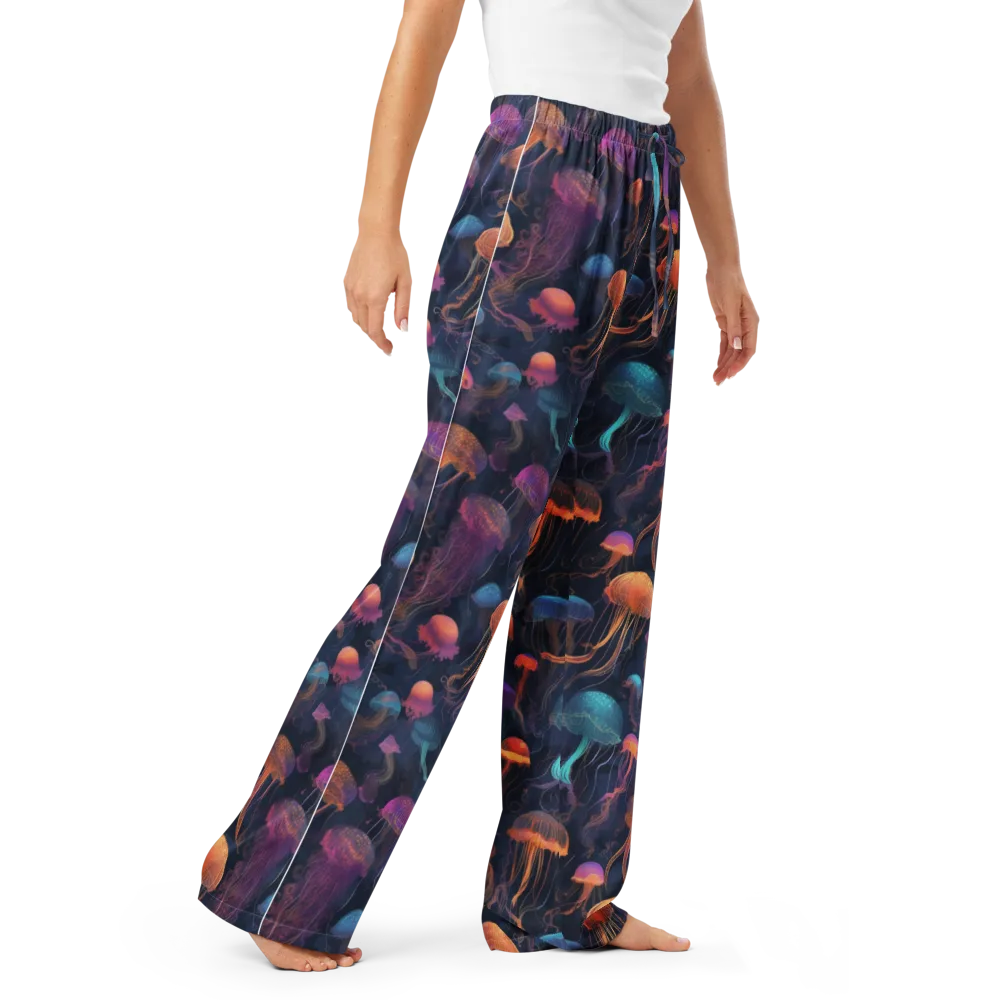 Neon Jelly Garden on Women's Pajama Pants — Right Front