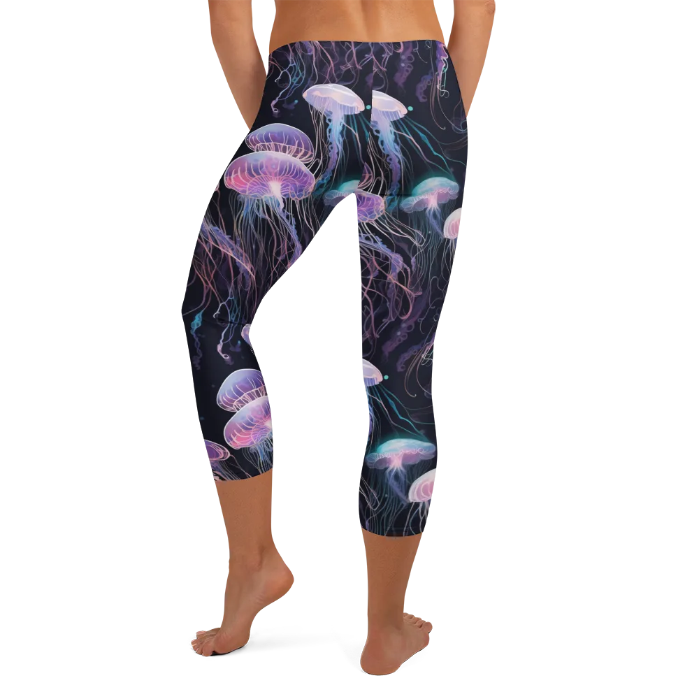 Luminous Drift on Capri Leggings — Back