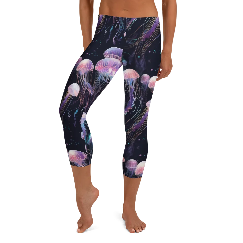 Luminous Drift on Capri Leggings — Front