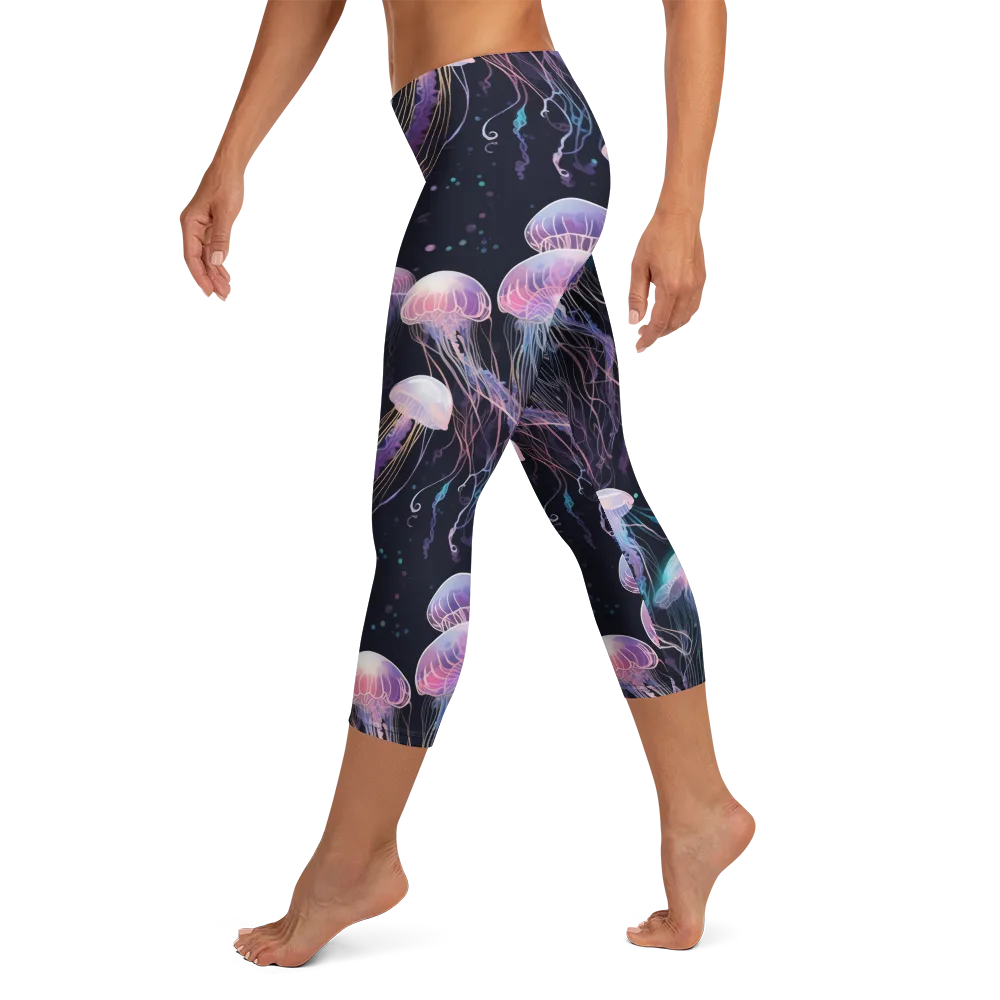 Luminous Drift on Capri Leggings — Left