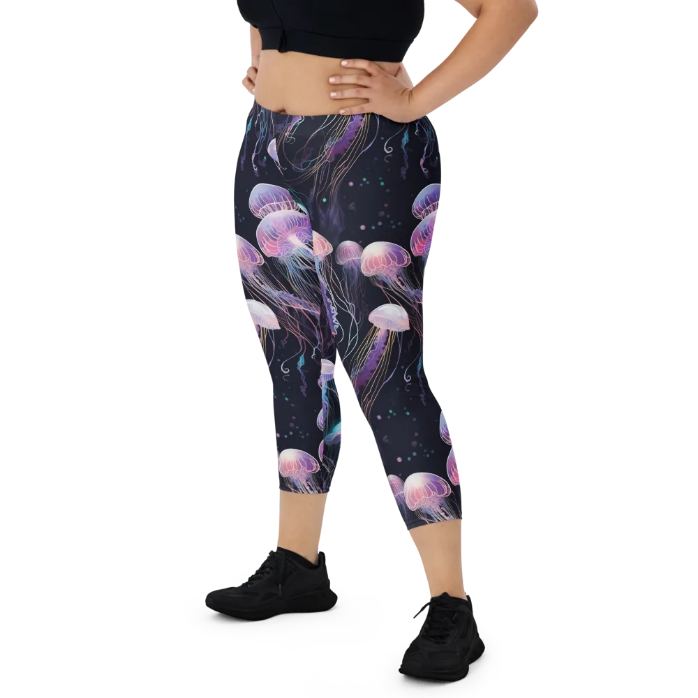 Luminous Drift on Capri Leggings — Front