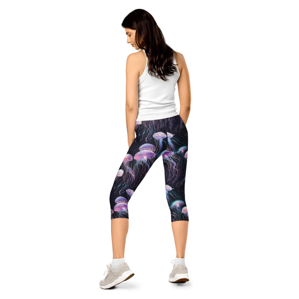 Luminous Drift on Capri Leggings — Back