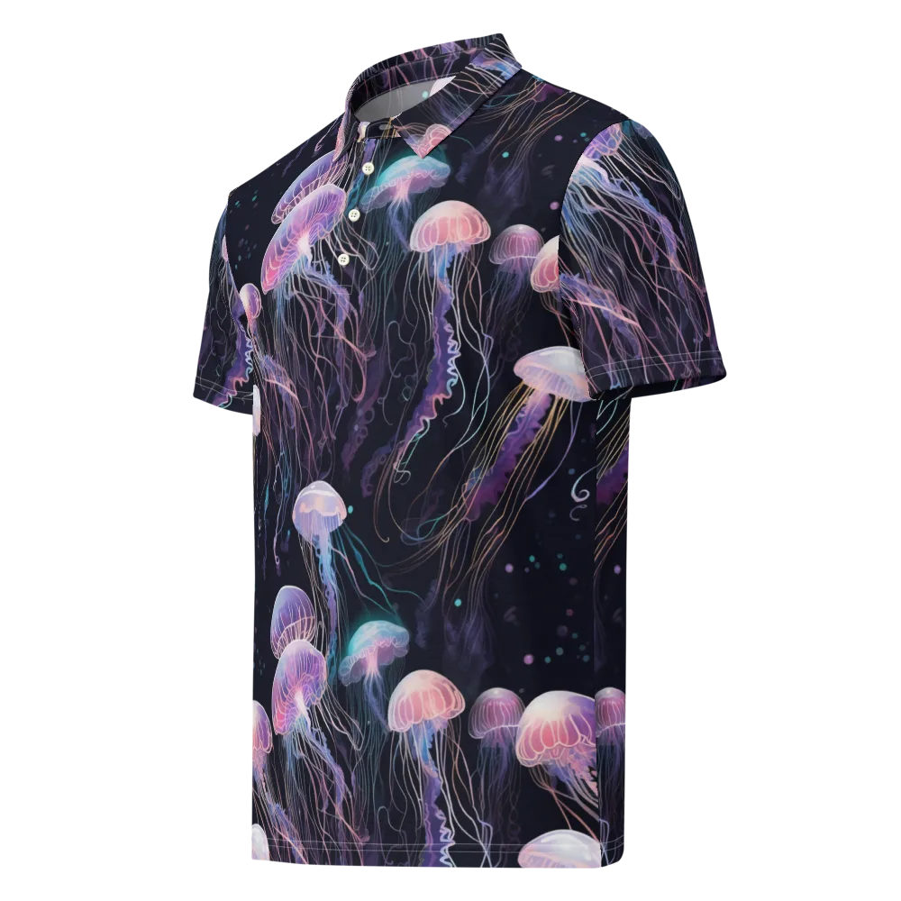 Luminous Drift on Men's Slim Fit Polo Shirt — Left Front