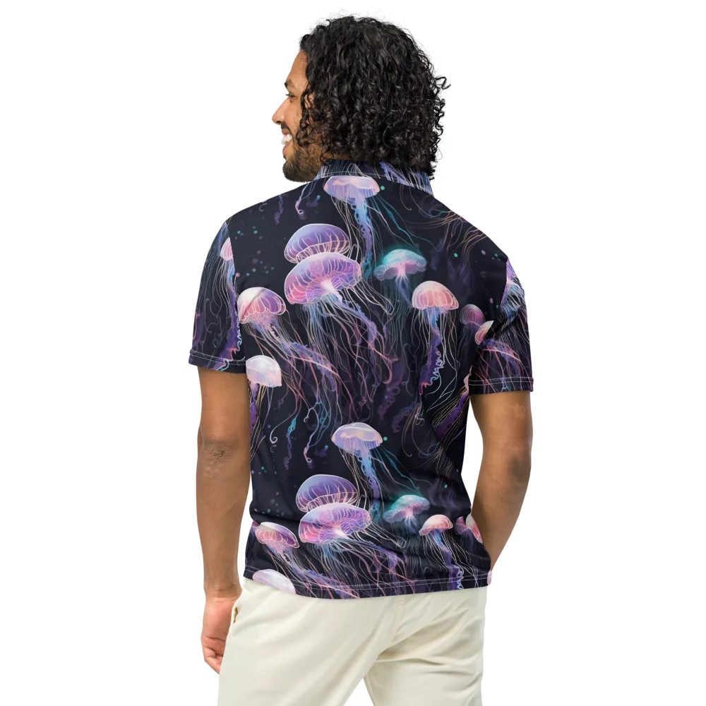Luminous Drift on Men's Slim Fit Polo Shirt — Back