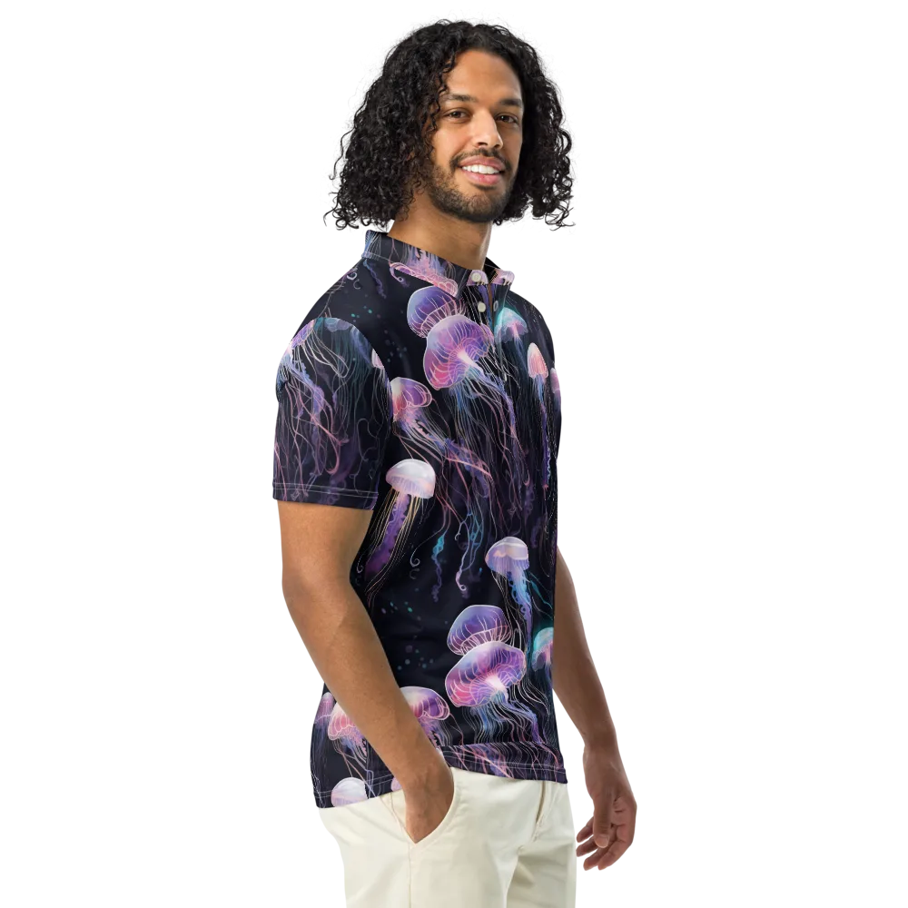 Luminous Drift on Men's Slim Fit Polo Shirt — Right Front