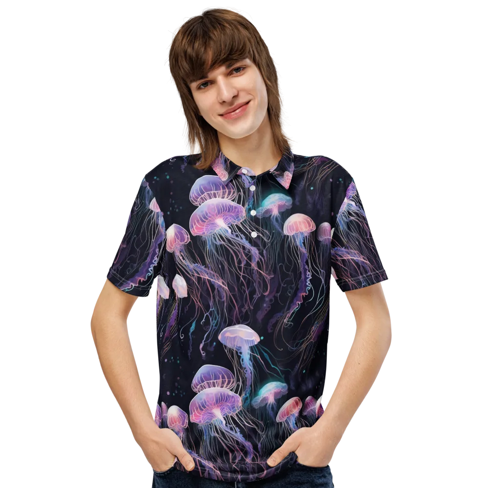 Luminous Drift on Men's Slim Fit Polo Shirt — Front