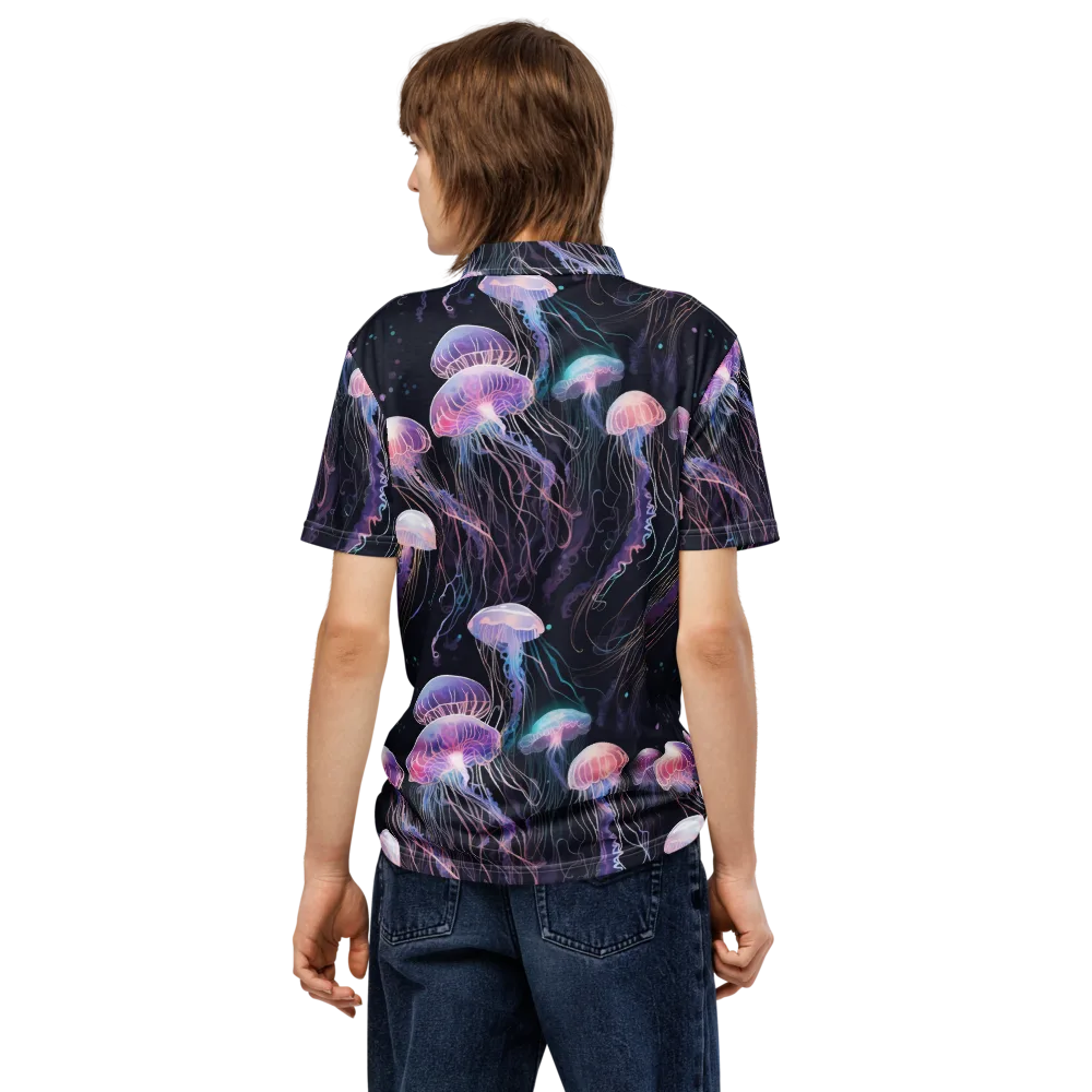 Luminous Drift on Men's Slim Fit Polo Shirt — Back