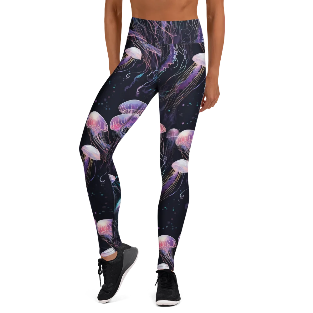 Luminous Drift on Yoga Leggings — Front