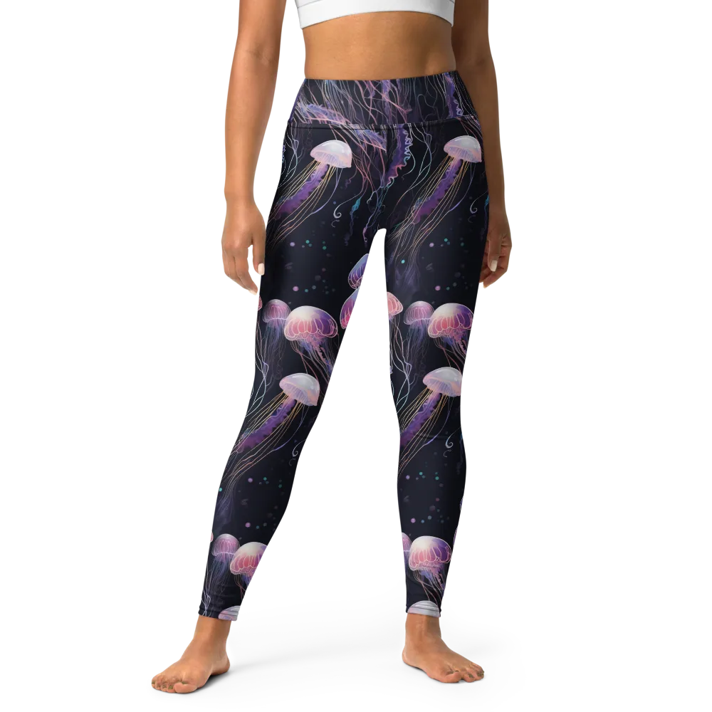 Luminous Drift on Yoga Leggings — Front