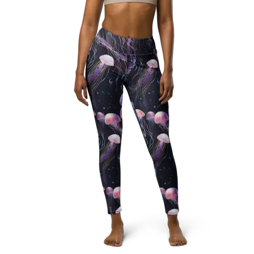 Luminous Drift on a Yoga Leggings