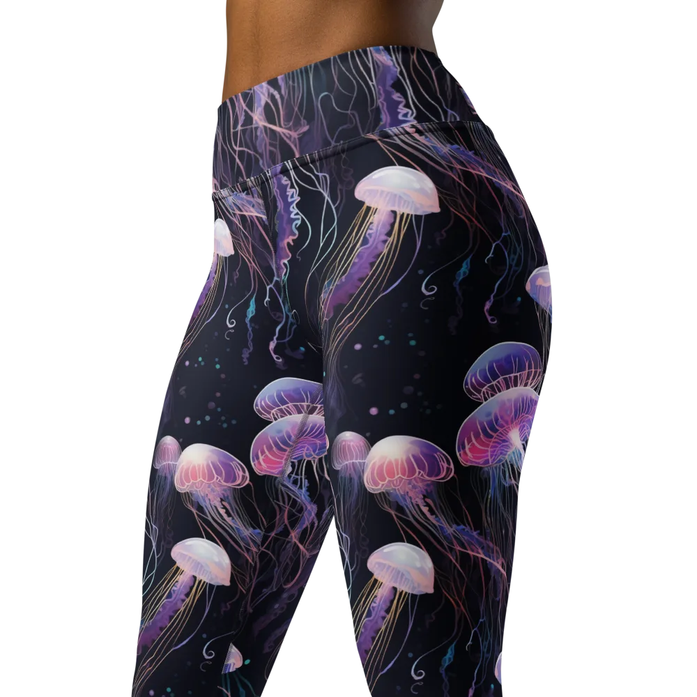 Luminous Drift on Yoga Leggings — Left Front