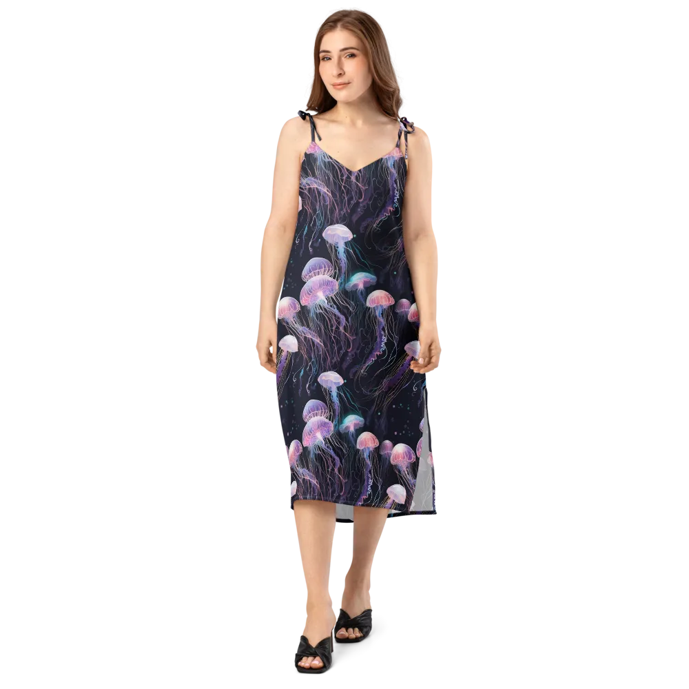 Luminous Drift on Slip Dress — Front