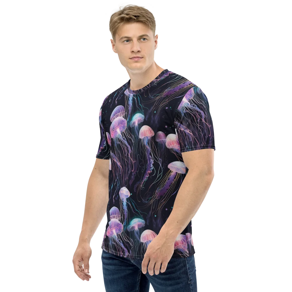 Luminous Drift on Men's Crew Neck T-Shirt — Left