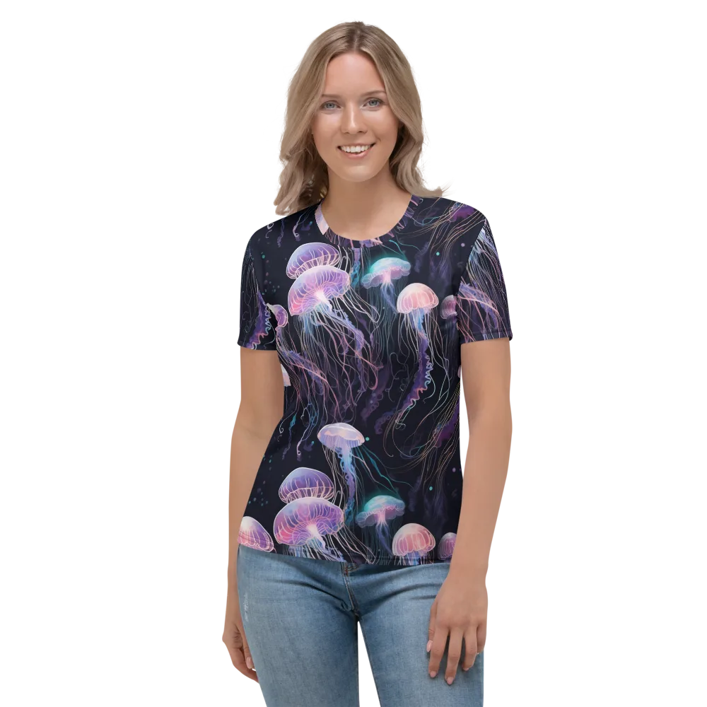Luminous Drift on Women's Crew Neck T-Shirt — Front