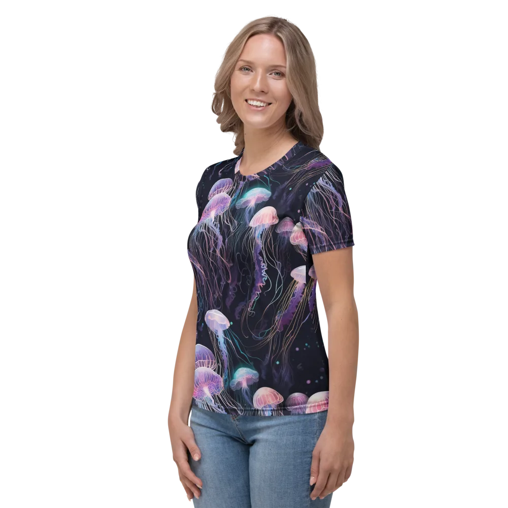 Luminous Drift on Women's Crew Neck T-Shirt — Left