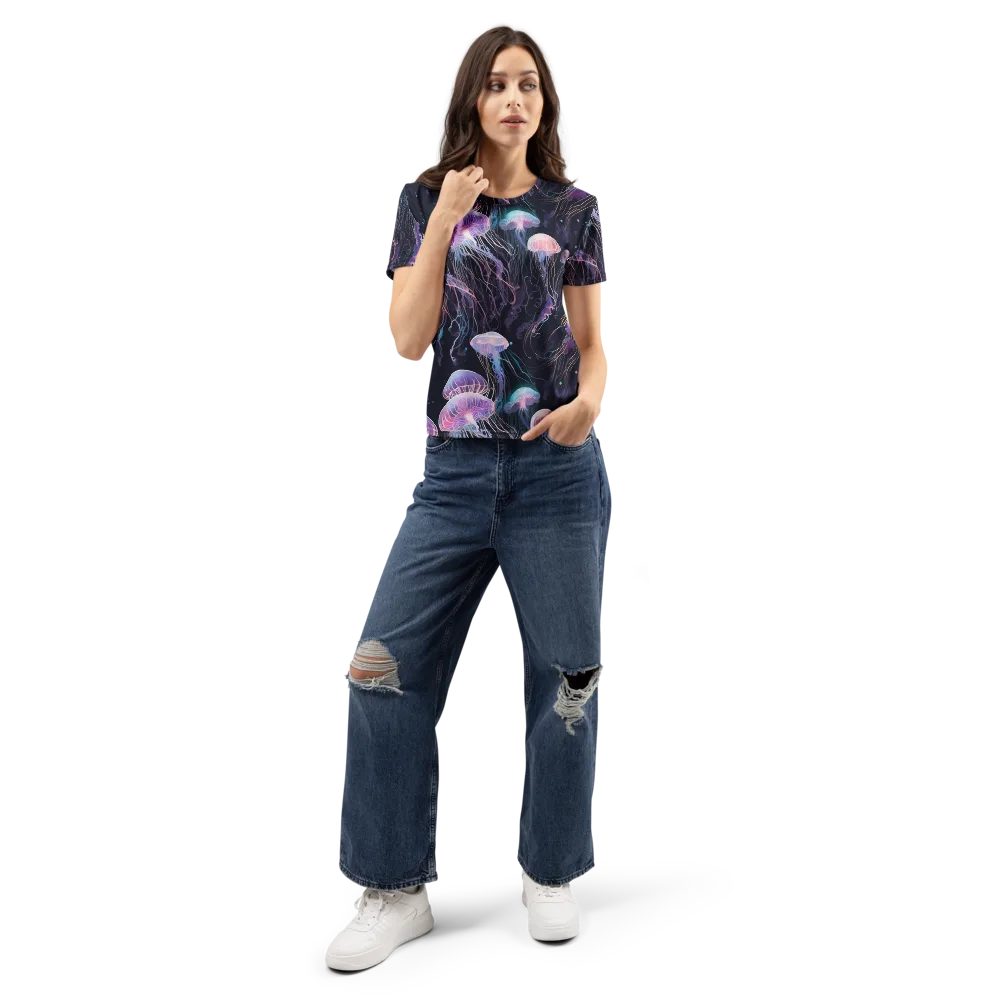 Luminous Drift on Women's Crew Neck T-Shirt — Front