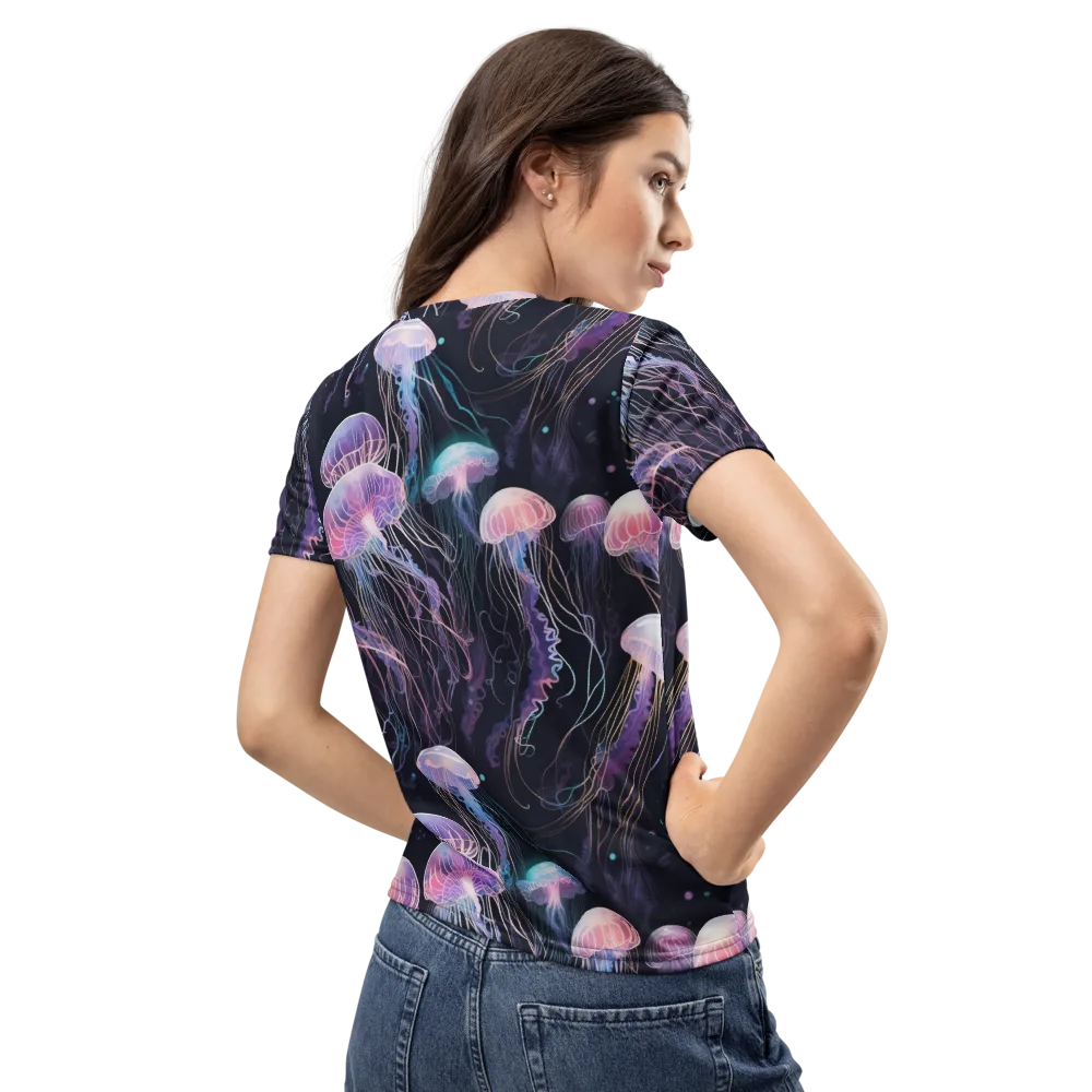 Luminous Drift on Women's Crew Neck T-Shirt — Back