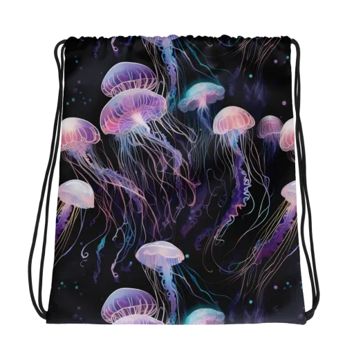 Luminous Drift on a Drawstring Bag