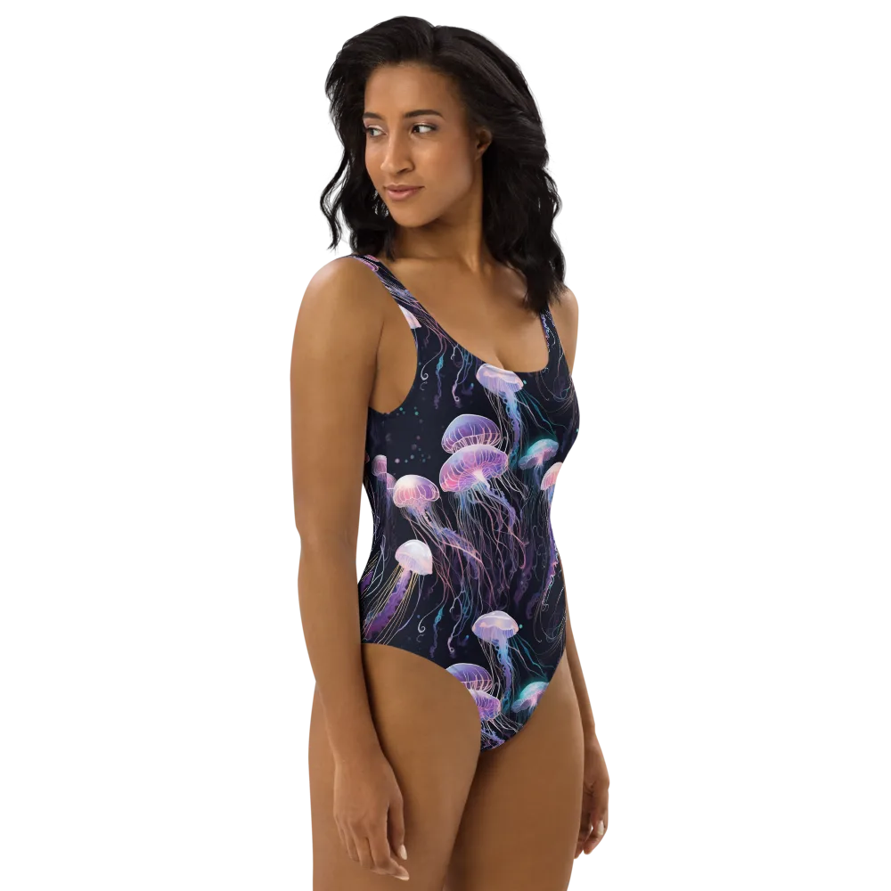 Luminous Drift on One-Piece Swimsuit — Right