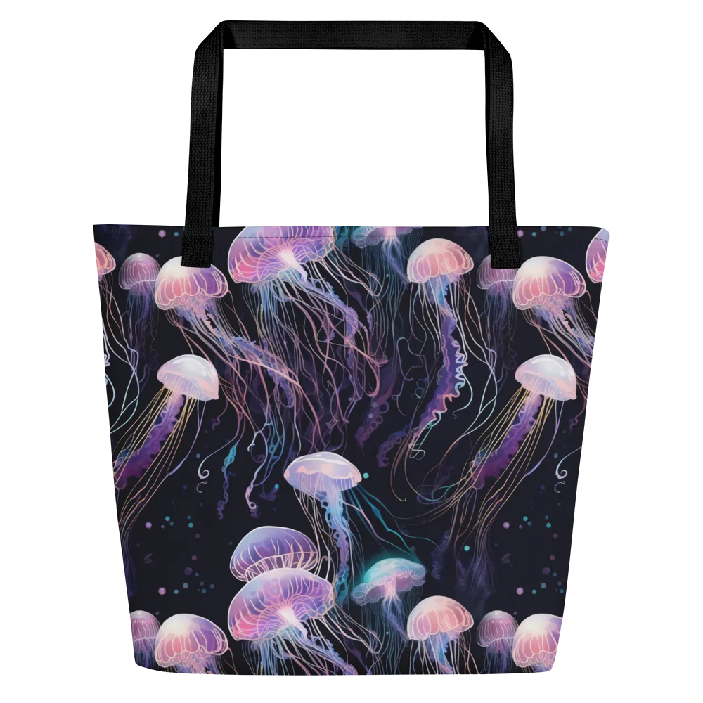 Luminous Drift on Large Tote Bag W/ Pocket — Front