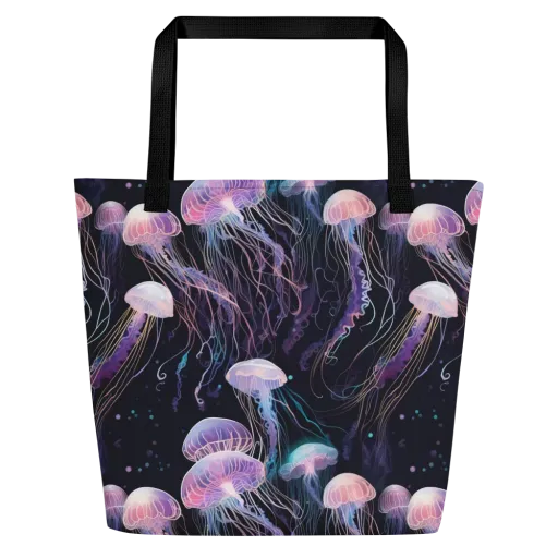 Luminous Drift on a Large Tote Bag W/ Pocket