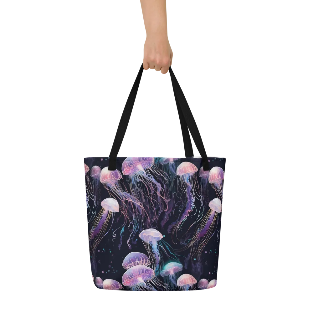 Luminous Drift on Large Tote Bag W/ Pocket — Front