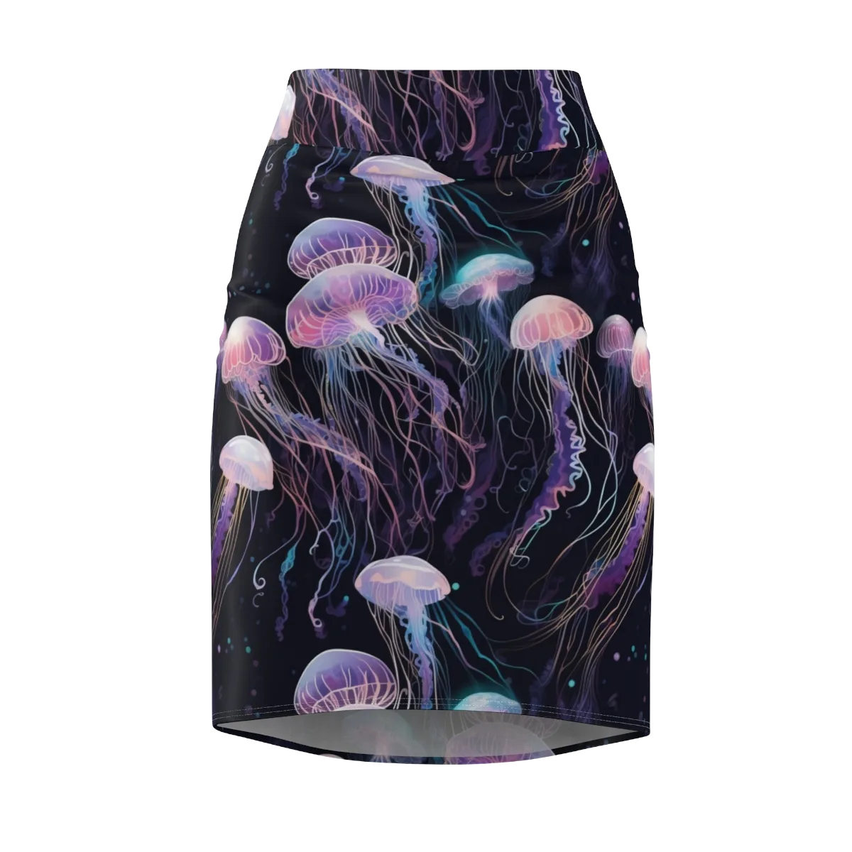 Luminous Drift on Pencil Skirt — Front