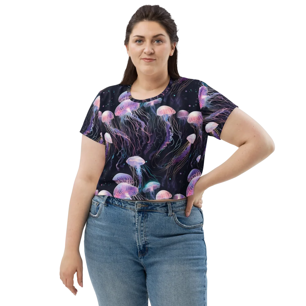 Luminous Drift on Crop Tee — Front