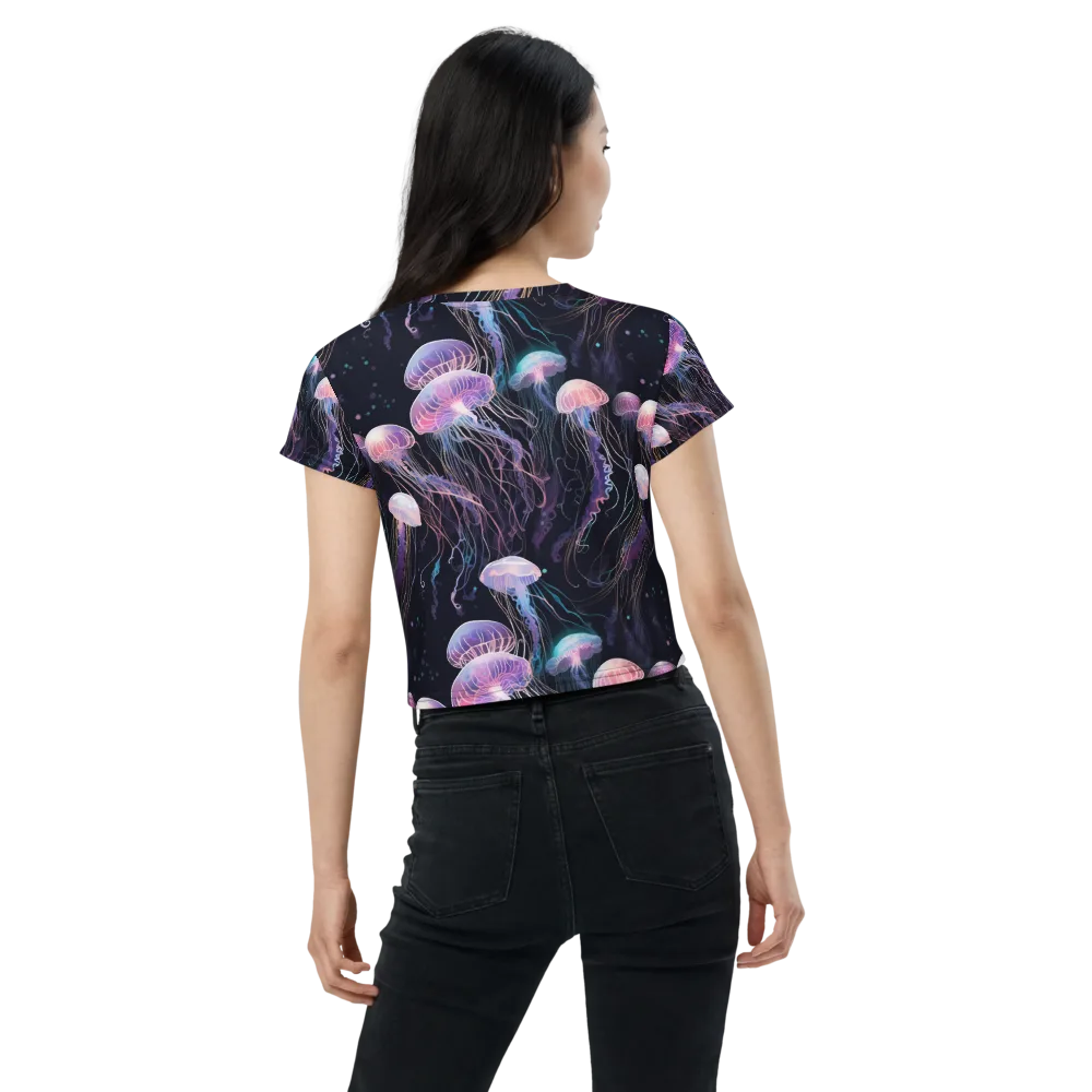 Luminous Drift on Crop Tee — Back