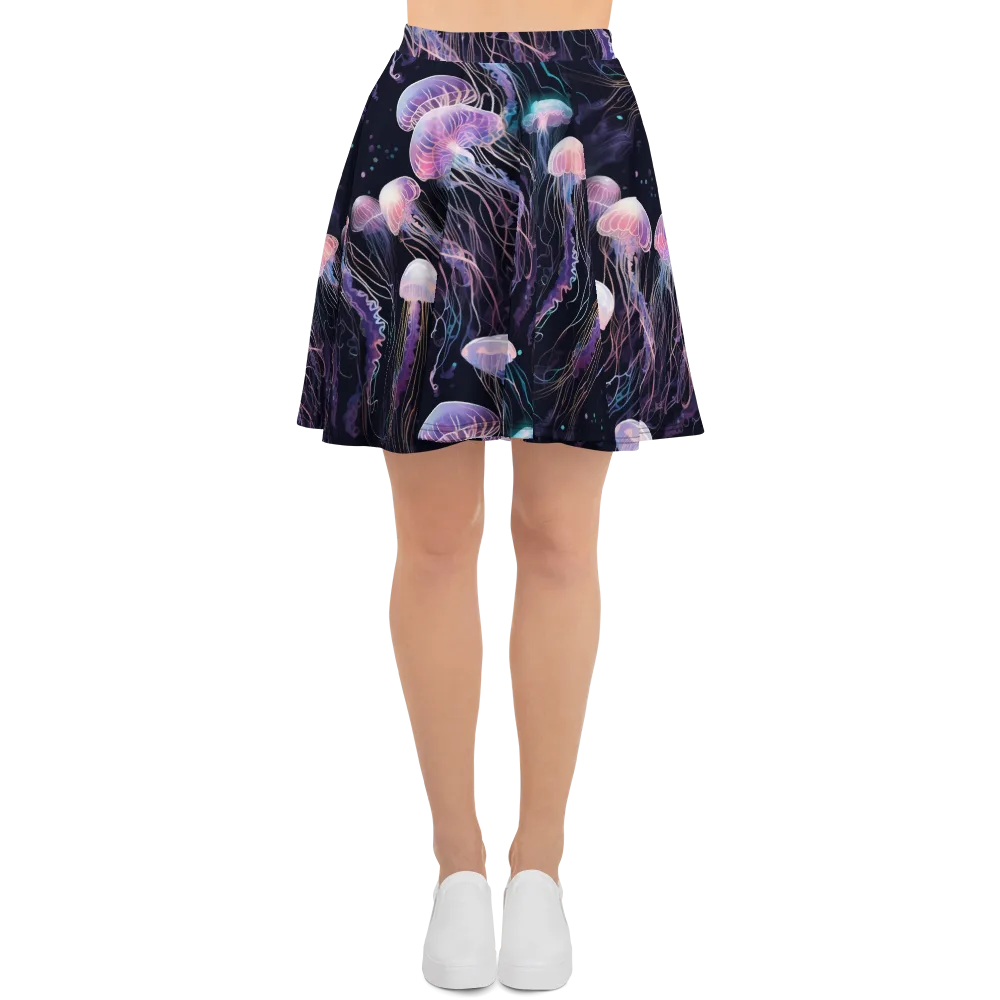 Luminous Drift on Skater Skirt — Front