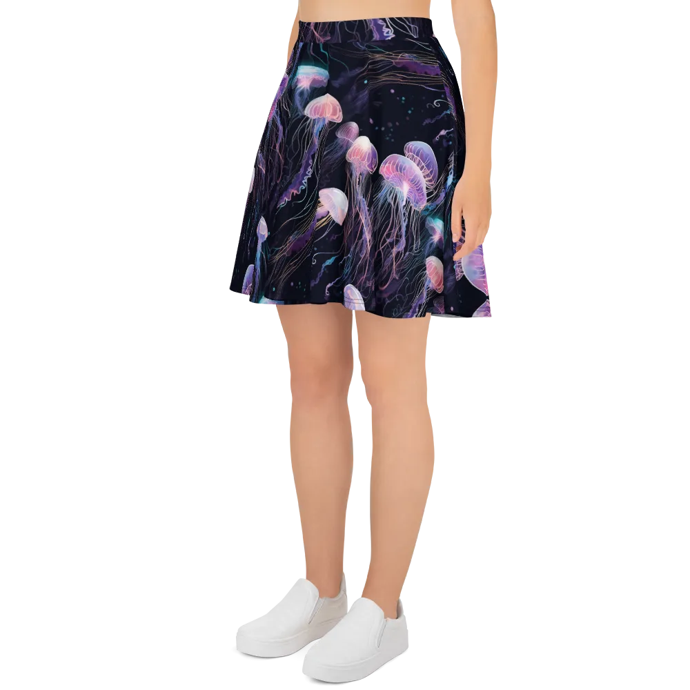 Luminous Drift on Skater Skirt — Left