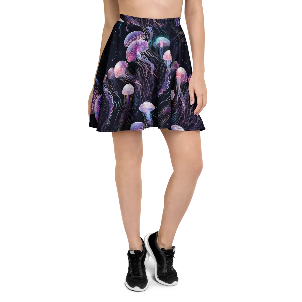 Luminous Drift on Skater Skirt — Front
