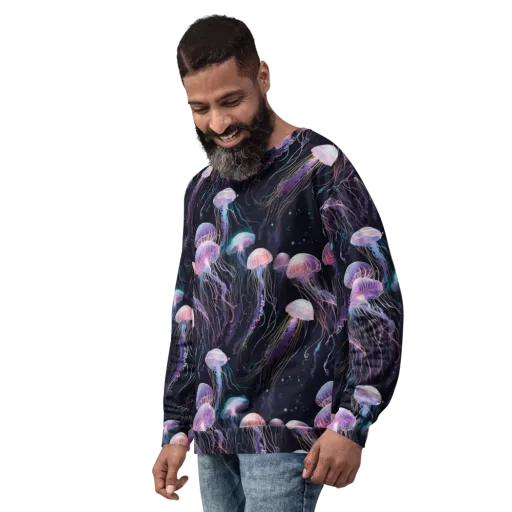Luminous Drift on a Sweatshirt