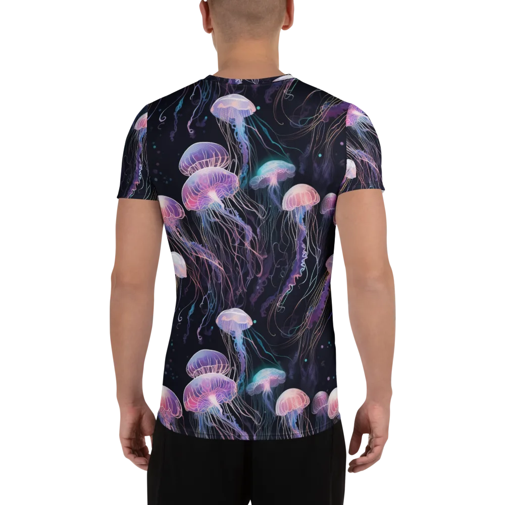Luminous Drift on Men's Athletic T-Shirt — Back
