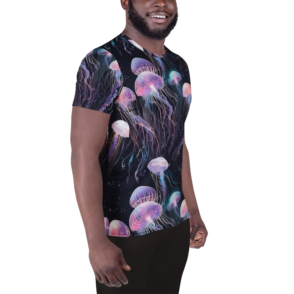 Luminous Drift on Men's Athletic T-Shirt — Right